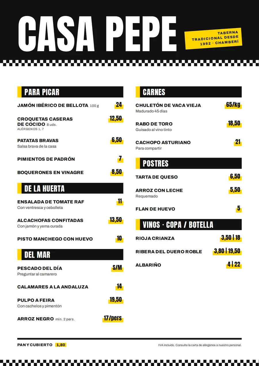 Carta en estilo Bloque